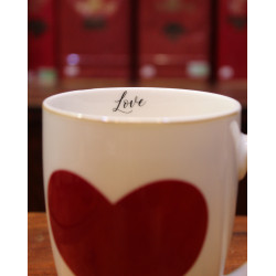 Mug Blanc Coeur Rouge - Compagnie Anglaise des Thés