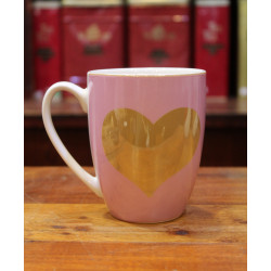 Mug Rose Coeur Or - Compagnie Anglaise des Thés