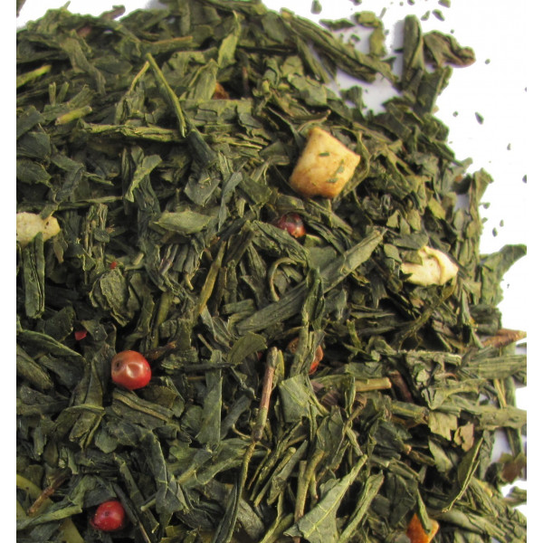 Thé en vrac Amande, Poivre rose, Cannelle - Thé vert TOUNDRA - Compagnie Anglaise des Thés