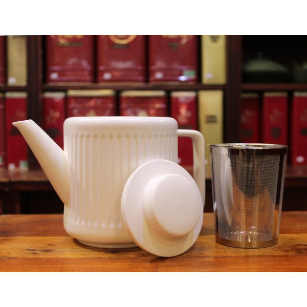 Théière Scandinave blanche 1,2L - Compagnie Anglaise des Thés