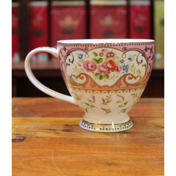 Mug Dunoon Bol Fleurs slaves roses - Compagnie Anglaise des Thés