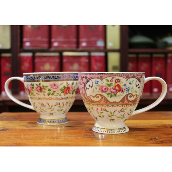 Mug Dunoon Bol Fleurs slaves roses - Compagnie Anglaise des Thés
