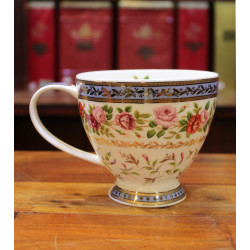 Mug Dunoon Bol Fleurs slaves bleues - Compagnie Anglaise des Thés