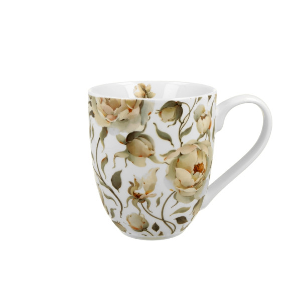 Mug Maxi Roses Anglaises blanches  - Compagnie Anglaise des Thés