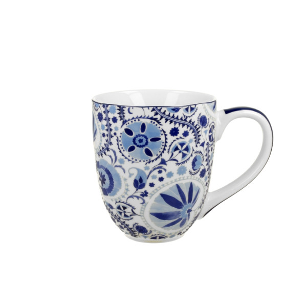 Mug Maxi Arabesques bleues et blanches - Compagnie Anglaise des Thés