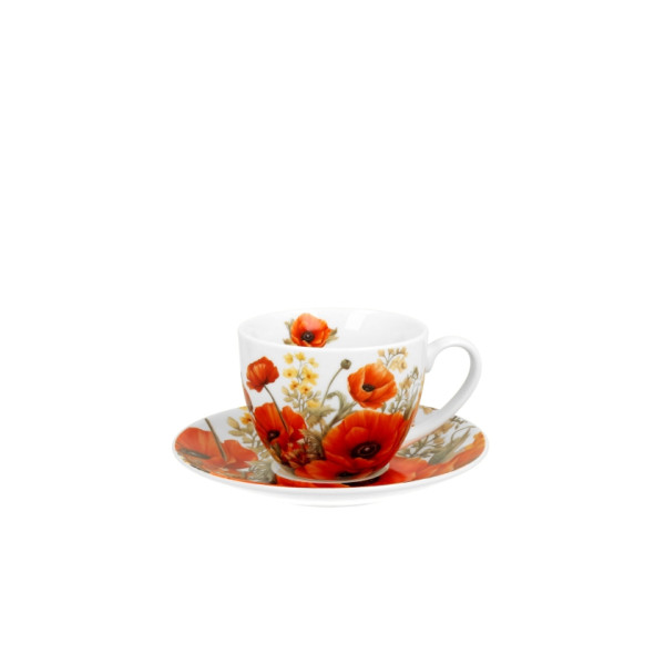 Petite tasse et Soucoupe Coquelicot - Compagnie Anglaise des Thés