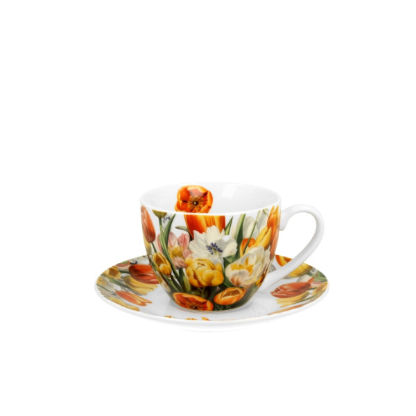 Petite tasse et Soucoupe Tulipes - Compagnie Anglaise des Thés