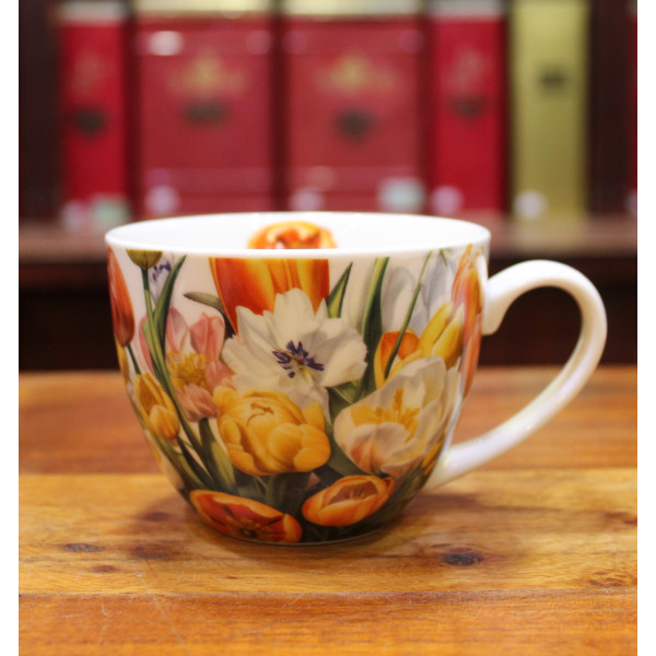 Petite tasse et Soucoupe Tulipes - Compagnie Anglaise des Thés
