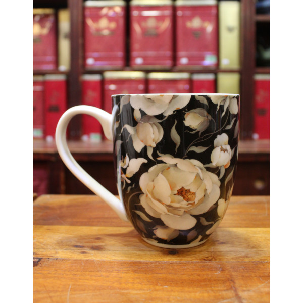 Mug Maxi Roses Anglaises noires  - Compagnie Anglaise des Thés