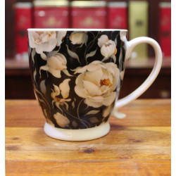 Mug Élégance Roses Anglaises Noires - Compagnie Anglaise des Thés