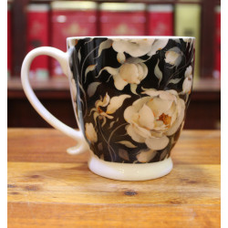 Mug Élégance Roses Anglaises Noires - Compagnie Anglaise des Thés