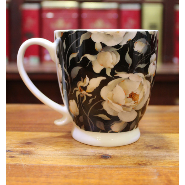 Mug Élégance Roses Anglaises Noires - Compagnie Anglaise des Thés