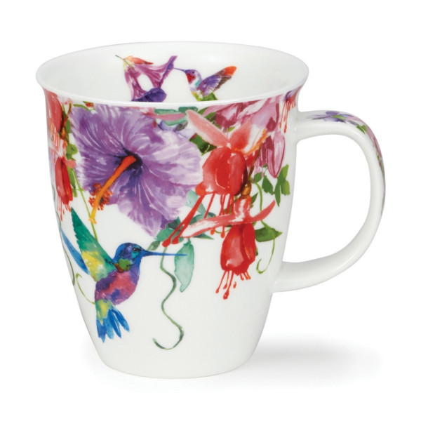 Mug Dunoon Colibri Fleur violette - Compagnie Anglaise des Thés