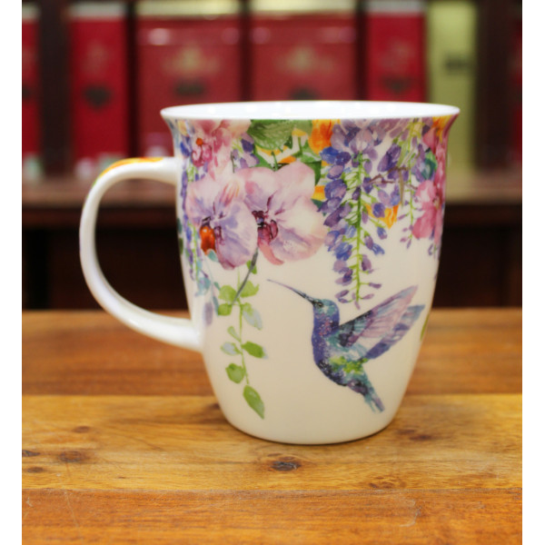 Mug Dunoon Colibri Fleur jaune - Compagnie Anglaise des Thés