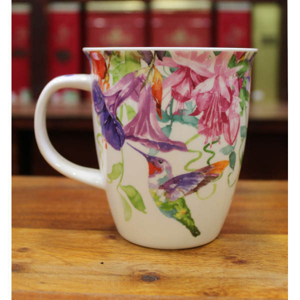 Mug Dunoon Colibri Fleur violette - Compagnie Anglaise des Thés