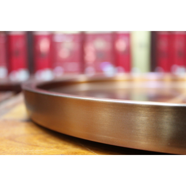 Grand Plateau rond bronze - Compagnie Anglaise des Thés