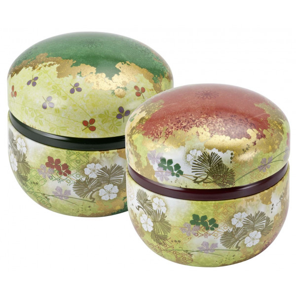 Boîte Japonaise Ronde Verte ou Rouge - Compagnie Anglaise des Thés