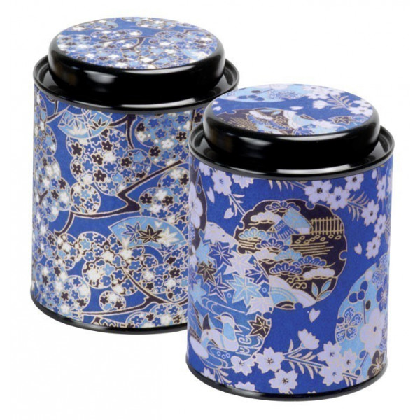 Boîte Japonaise Cylindrique Bleue 80g - Compagnie Anglaise des Thés
