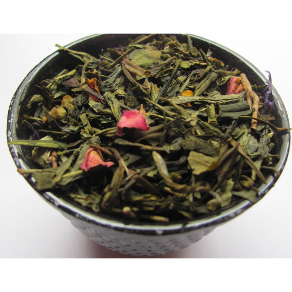 Tasse vert Fleurs, Violette, Rose, Lilas -Thé vert INSOLENCE - Compagnie Anglaise des Thés