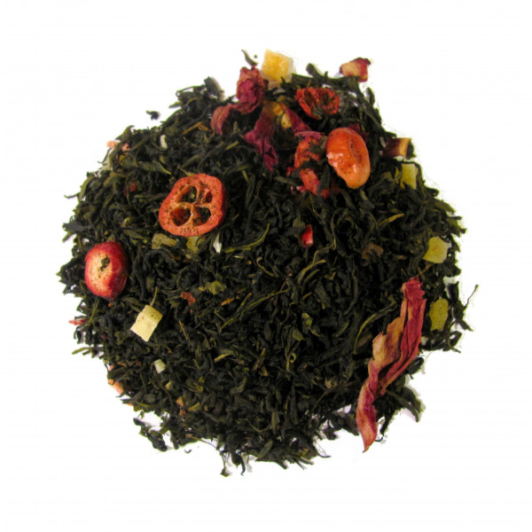 Thé Papaye, Mangue, Ananas, Cranberry -Thé vert SUNSET- Compagnie Anglaise des Thés