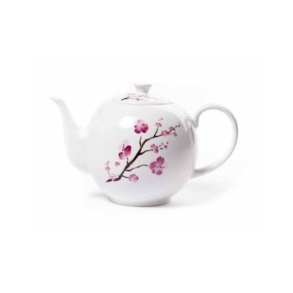 Théière en porcelaine Fleurs de cerisier - Contenance : 1,2l