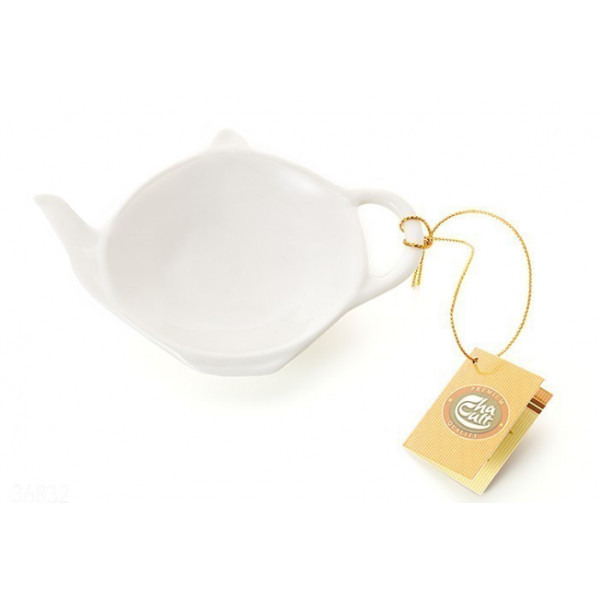 Soucoupe blanche repose sachet - Compagnie Anglaise des Thés
