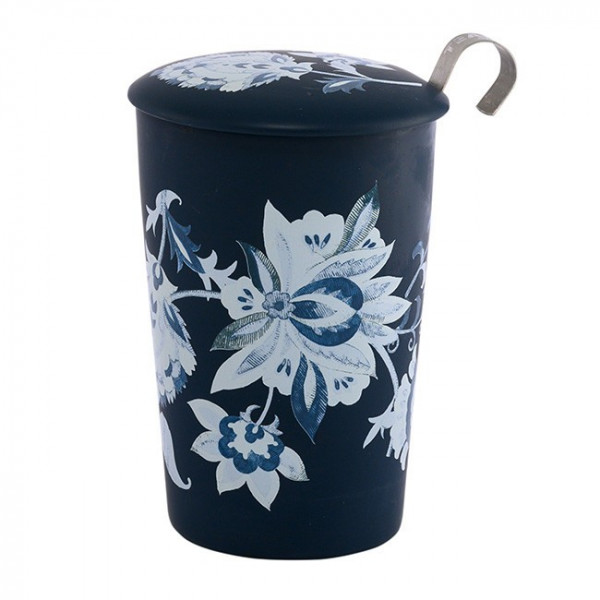Tisanière Fleurs bleues - Compagnie Anglaise des Thés