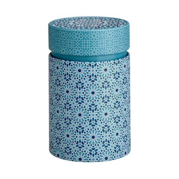 Boîte Cylindrique Andalouse bleu - Compagnie Anglaise des Thés