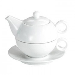 Théière Solitaire Blanche - Compagnie Anglaise des Thés