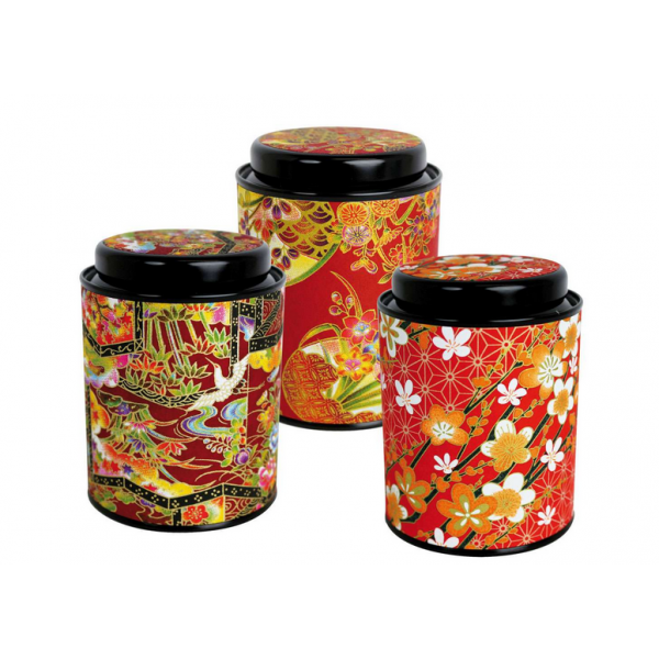 Boîte Japonaise Cylindrique Rouge - Compagnie Anglaise des Thés