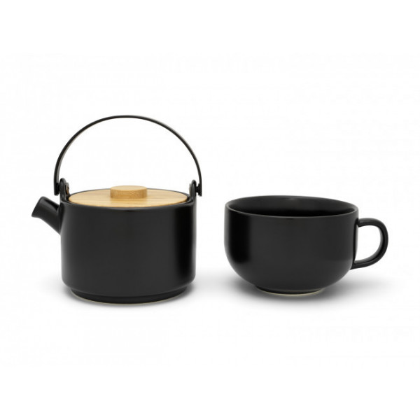 Théière Solitaire Contemporaine Noire - Compagnie Anglaise des Thés