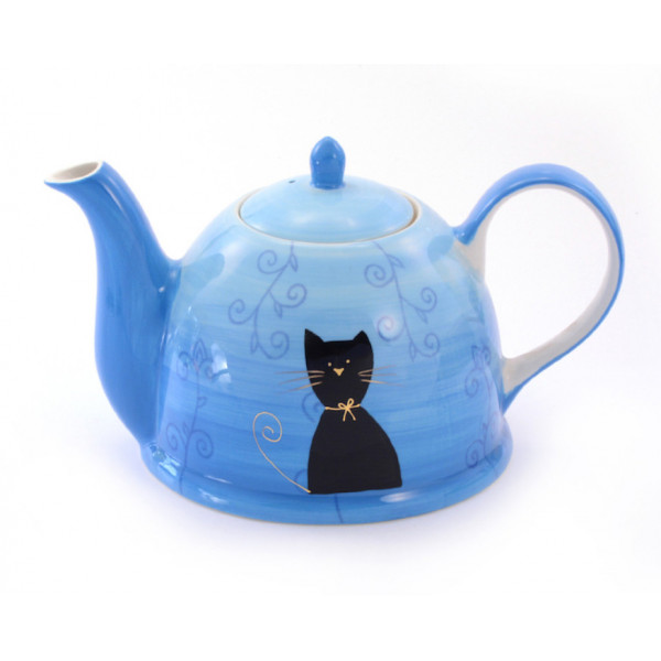 Théière Bleue Chat 1,7l - Compagnie Anglaise des Thés