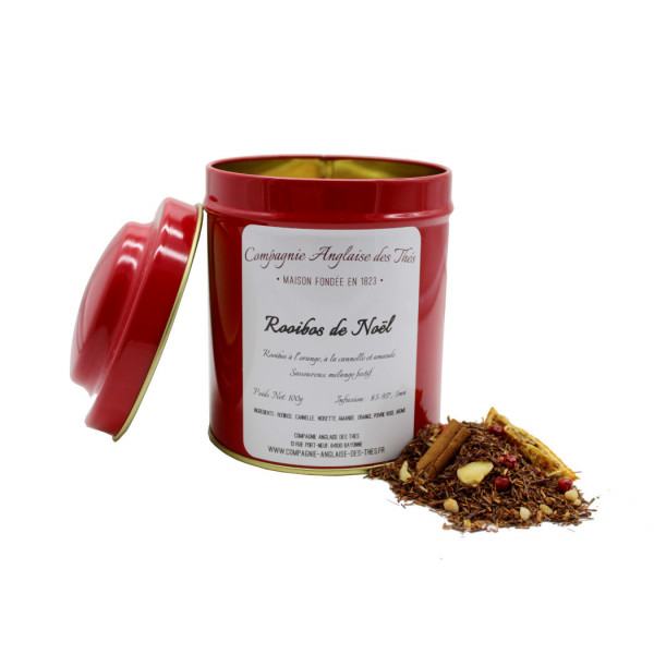 Rooibos  ORANGE, CANNELLE, POIVRE ROUGE-Boîte de Rooibos de NOËL - Compagnie Anglaise des Thes