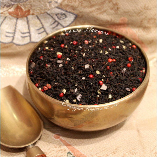 Thé AMANDES CACAO POIVRE- Thé noir FLAMENCO- Compagnie Anglaise des Thés