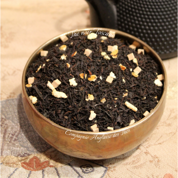 Thé CARAMEL MANDARINE AMANDE  - Thé noir TOSCANE - Compagnie Anglaise des Thés