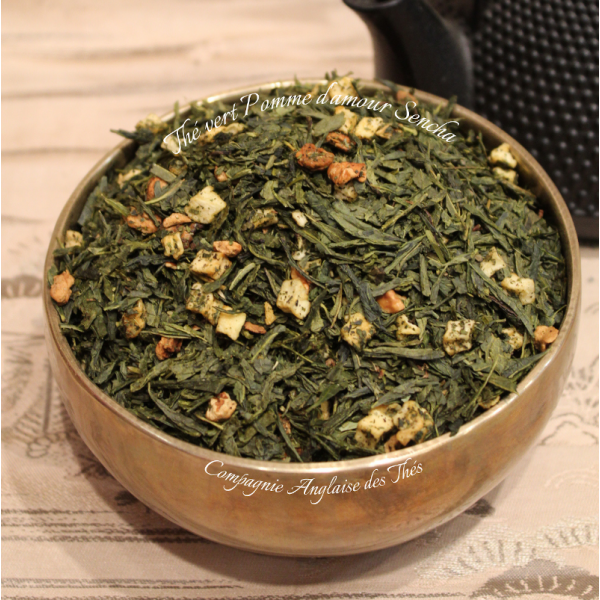 Thé  Pomme caramélisée, Vanille - Thé vert POMME D'AMOUR SENCHA- Compagnie Anglaise des Thés