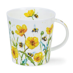 Mug Dunoon champs fleurs jaunes - Compagnie Anglaise des Thés