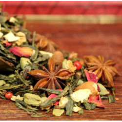 Thé CANNELLE, ORANGE, AMANDE, ANIS, EPICES - Thé vert NOEL SENCHA - Compagnie Anglaise des Thés