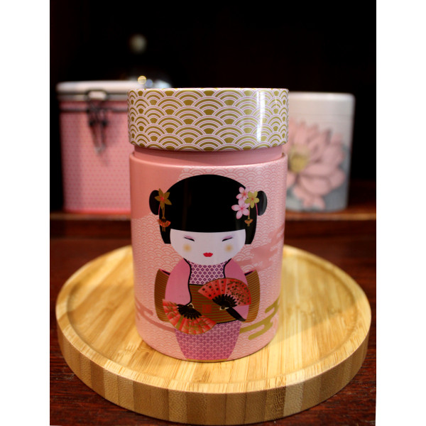 Boîte cylindrique Geisha rose - Compagnie Anglaise des Thés