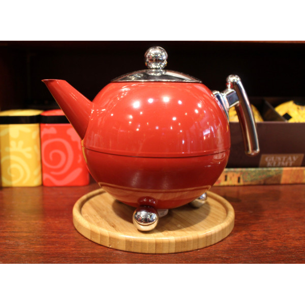 Théière Ronde Métal Inox 1,2l - Compagnie Anglaise des Thés