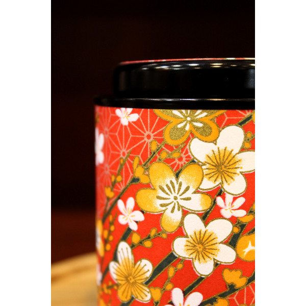 Boîte Japonaise Cylindrique Rouge - Compagnie Anglaise des Thés