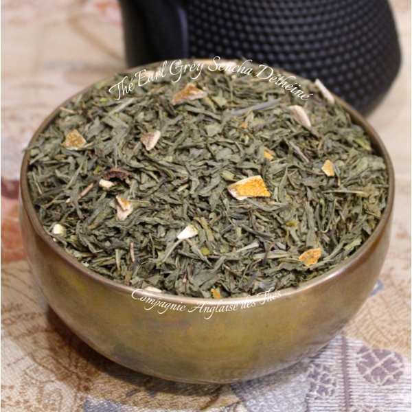 Thé vert BERGAMOTE -  Thé vert EARL GREY SENCHA Déthéiné - Compagnie Anglaise des Thés