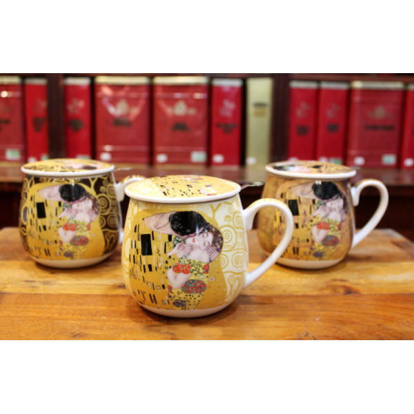 Tisanière Ronde Klimt Le Baiser - Compagnie Anglaise des Thés