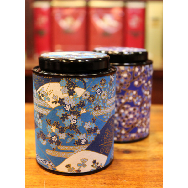 Boîte Japonaise Cylindrique Bleue 80g - Compagnie Anglaise des Thés