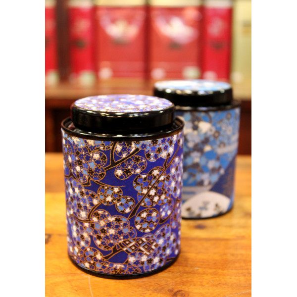 Boîte Japonaise Cylindrique Bleue 80g - Compagnie Anglaise des Thés