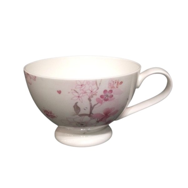 Bol Petit-Déjeuner Fleurs roses - Compagnie Anglaise des Thés