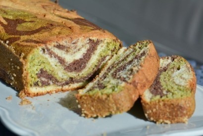 Marbré au chocolat et Matcha